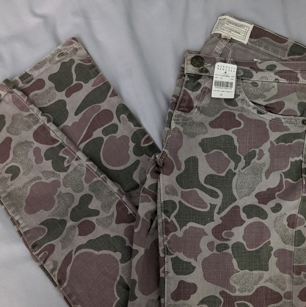 Current Elliott Camo Ankle Skinny Jeans NWT